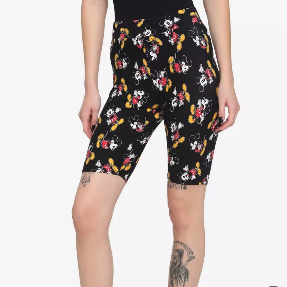 Her Universe Disney Mickey Mouse Black and Red Bike Shorts
